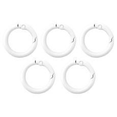 리코즈 컬러 O링 키링, 흰색, 5개