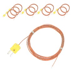 OMEGA Engineering K型熱電偶測溫線 回溫爐/高溫用 GGK36 K頭 + 線 + 點焊 150cm, 10捲