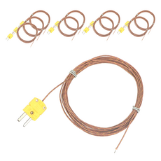 OMEGA Engineering K型熱電偶測溫線 回溫爐/高溫用 GGK30 K頭 + 線 + 點焊 50cm, 10捲