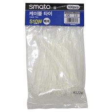 스마토 규격컬러별 케이블타이, 100개, 백색