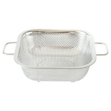 리본제이 304 스텐 타공 손잡이 사각 채반, 1개