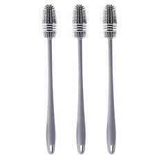 上手家居 長柄矽膠奶瓶刷 3支組, 1組, 灰色