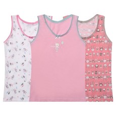 女童純棉蕾絲泡泡袖背心3件組