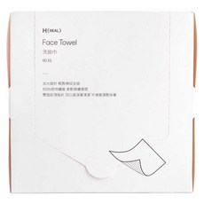 HOLA 和樂家居 REAL洗臉巾 60張, 1盒, 白色