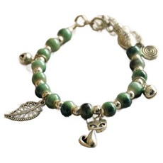 C-Jark 清透手鍊 綠色水晶 20cm, 1個