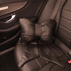 크로니클 리본롱테일 차량용 프리미엄 허리쿠션, 블랙, 1개