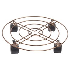 마샤투 스틸 바퀴 달린 화분 받침대, 골드, 1개