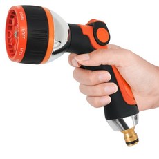 Masyatu 庭園水管多功能金屬灑水器, 1個, 橘色