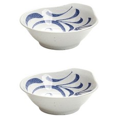 陶瓷日式小菜碗, 2個, 藍色藤蔓