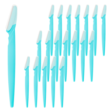 小麥購物 男女用修眉刀 L335 15cm, 藍色, 20支