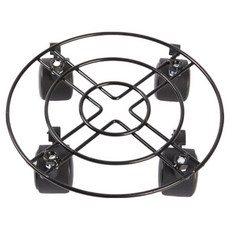 Masyatoo 鋼製附輪花盆架, 1個, 黑色