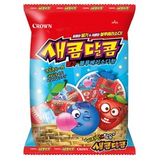 크라운 새콤달콤 딸기 블루베리소다, 200g, 1개