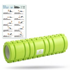 Leto EVA泡沫軸按摩滾筒 LFR-P45, 1個, 黃綠色