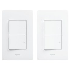 Legrand 羅格朗 Simple 塔比昂 雙聯開關 白色, 2個