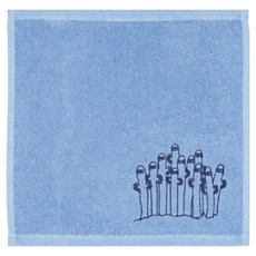 ARABIA1873 Moomin 姆明迷你毛巾 GOTS 25 x 25 cm, 溜溜們藍色, 單品, 1個