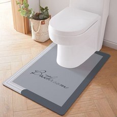 Arbor Home 喬木居家 現代簡約馬桶硅藻泥U形墊, 1個, 藍色