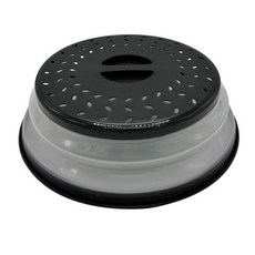 可折疊微波爐加熱防濺蓋, 1層, 黑色, 1個