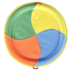 Truly House 布絨耐咬寵物訓練4色飛盤/狗狗玩具, 1個, 綠色 + 橘色 + 黃色 + 藍色