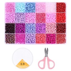 KHOHIMO Seed Beads DIY 手鍊戒指製作 24色套組 4mm 5W0422, 1套, A1