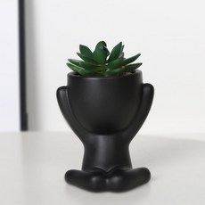 HIM ROOM 簡約多肉花瓶 類型4, 黑色