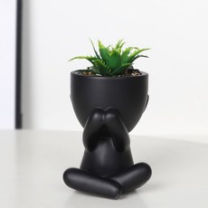 Him Room 簡約多肉花瓶 Type 8, 黑色