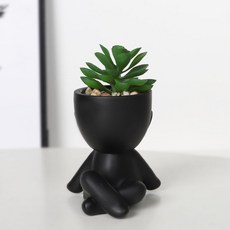 Himroom 簡約多肉植物花瓶 6號, 黑色