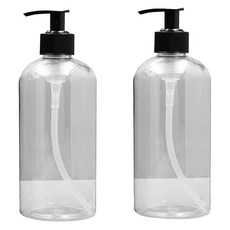 小麥購物 透明圓肩按壓瓶 L354 500ml, 透明色, 2個