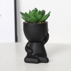 힘룸 簡約多肉植物花瓶 Type 2, 黑色