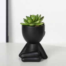 Him Room 簡約多肉植物花瓶 類型3, 黑色