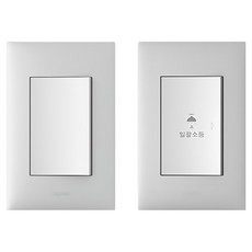 Legrand 羅格朗 Apela Silver Simple 1開關 + 總關燈開關套組, 1套