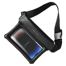 SINJIMORU 多功能收納氣墊智慧型手機防水包, 黑色, 1個