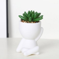Him Room 簡約多肉植物花瓶 類型2, 白色