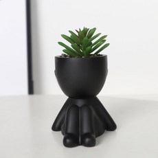 Him Room 簡約多肉植物花瓶 類型5, 黑色