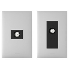 Legrand 羅格朗 Apella 銀色 Simple CATV電視插座 2孔 8dB + 3孔 11dB 套組, 1套