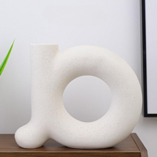 Sun & Dream 陶瓷花瓶 花瓶 擺件, 白色