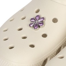 크록스 지비츠 보라색 플라워 큐빅 10012296