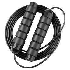 휴올리 꼬임방지 줄넘기, 블랙, 1개