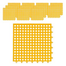 升級版浴室防滑止滑地墊 無吸盤, 澄黃色, 12個