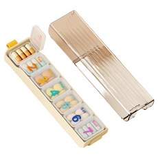 Grento 一週便攜式藥盒 奶油色, 1個