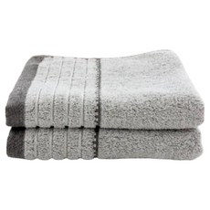 SHING LONG TEXTILE 台灣興隆毛巾 炭極簡奈米銀竹炭毛巾 2入, 灰色, 1組