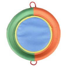 Truly House 布絨飛盤耐咬寵物訓練飛盤寵物玩具狗狗玩具 三色飛盤, 1個, 多色