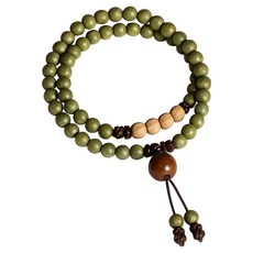 LIVING POCKET 財運念珠手鍊 6mm, 1個, 綠檀木