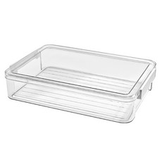 小麥購物 文件收納盒 L201 高款, 1層, 透明色