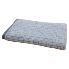 SHING LONG TEXTILE 台灣興隆毛巾 小方格竹炭浴巾, 灰色, 1條