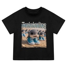 兒童款家庭義大利Brainrot短袖T恤