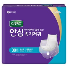 Depend 利清爽 男女通用安心內褲用內襯直條型墊片成人尿布, 1包, 30片, 均碼