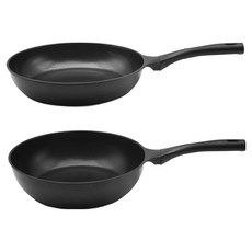 Kitchen-Art Juno 黑色平底鍋 28cm + 宮廷鍋 28cm 2件組, 1套, 平底鍋 + 宮廷鍋, 單一顏色