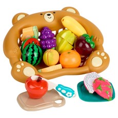 Kes.B 遊戲小熊切切樂水果扮家家酒組合, 1套, 混色