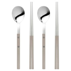 Bogen Minette 感性餐具組, 深米色, 2套, 湯匙 2個 + 筷子 2雙