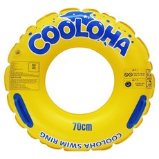 玩水泳圈 70cm, 黃色, 1個